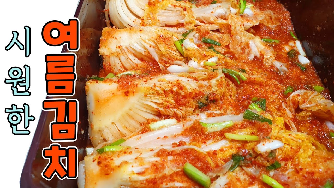 겨울김치와 달라요! 시원한 여름 김치 맛있게 담그는 법 김치 황금레시피 Kimchi - Youtube
